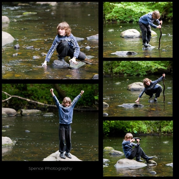 Mo playing in the river Family photography: Mo playing in the river
