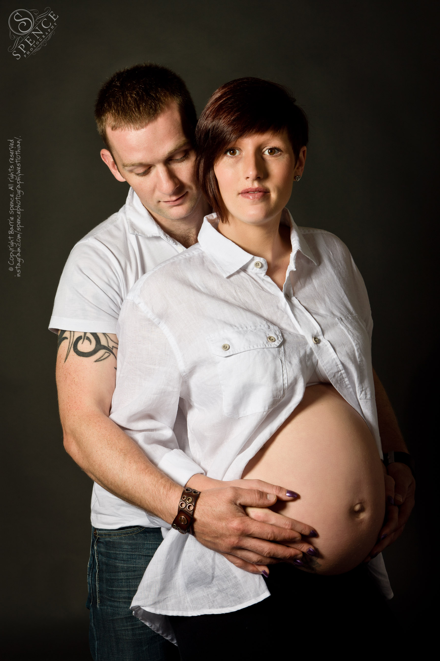 Leona & Scott - couple pregnancy bump shot Leona & Scott - couple pregnancy bump shot