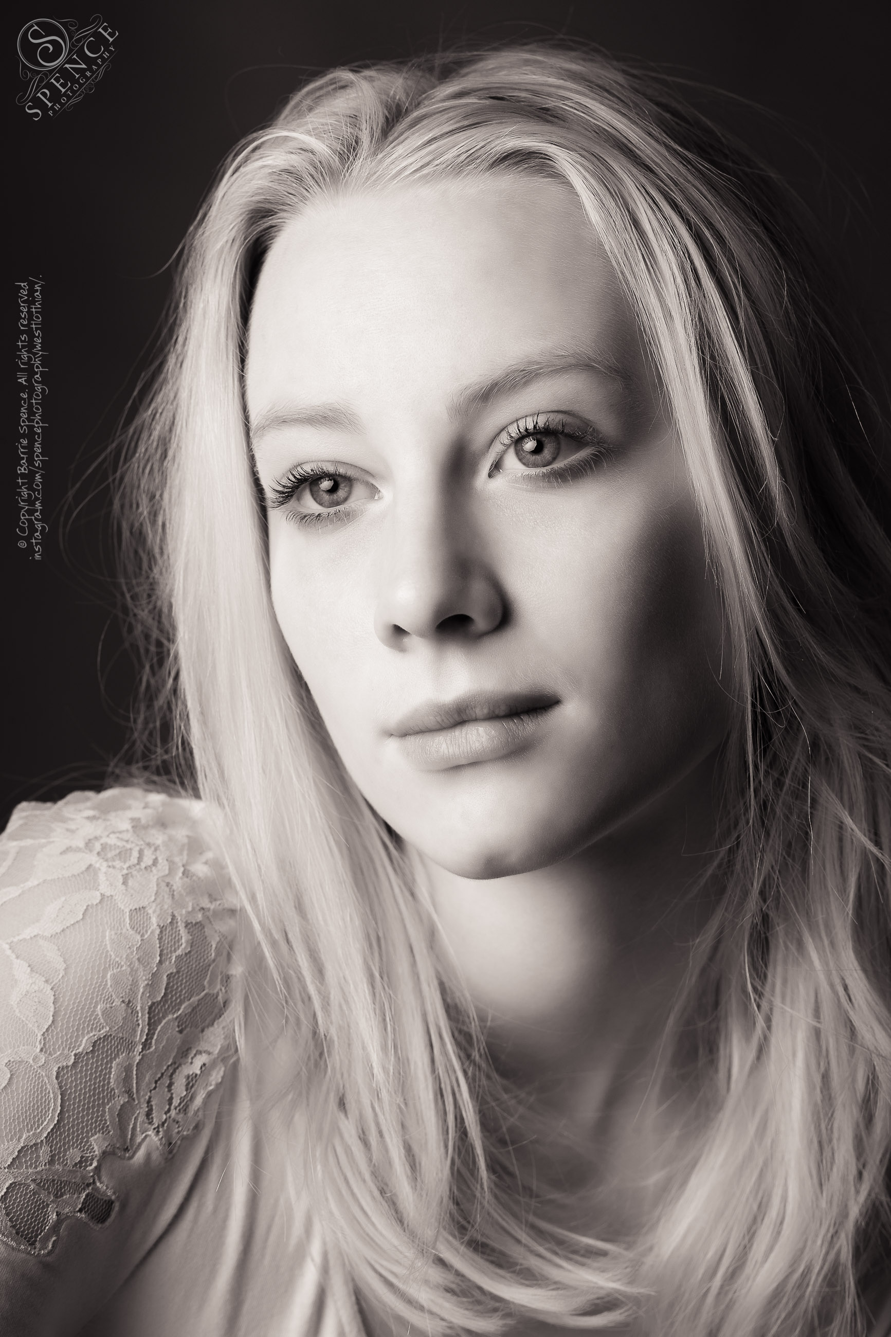 Mhairi McGowan - black and white portrait / © Copyright 2011 Barrie Spence. All rights reserved.