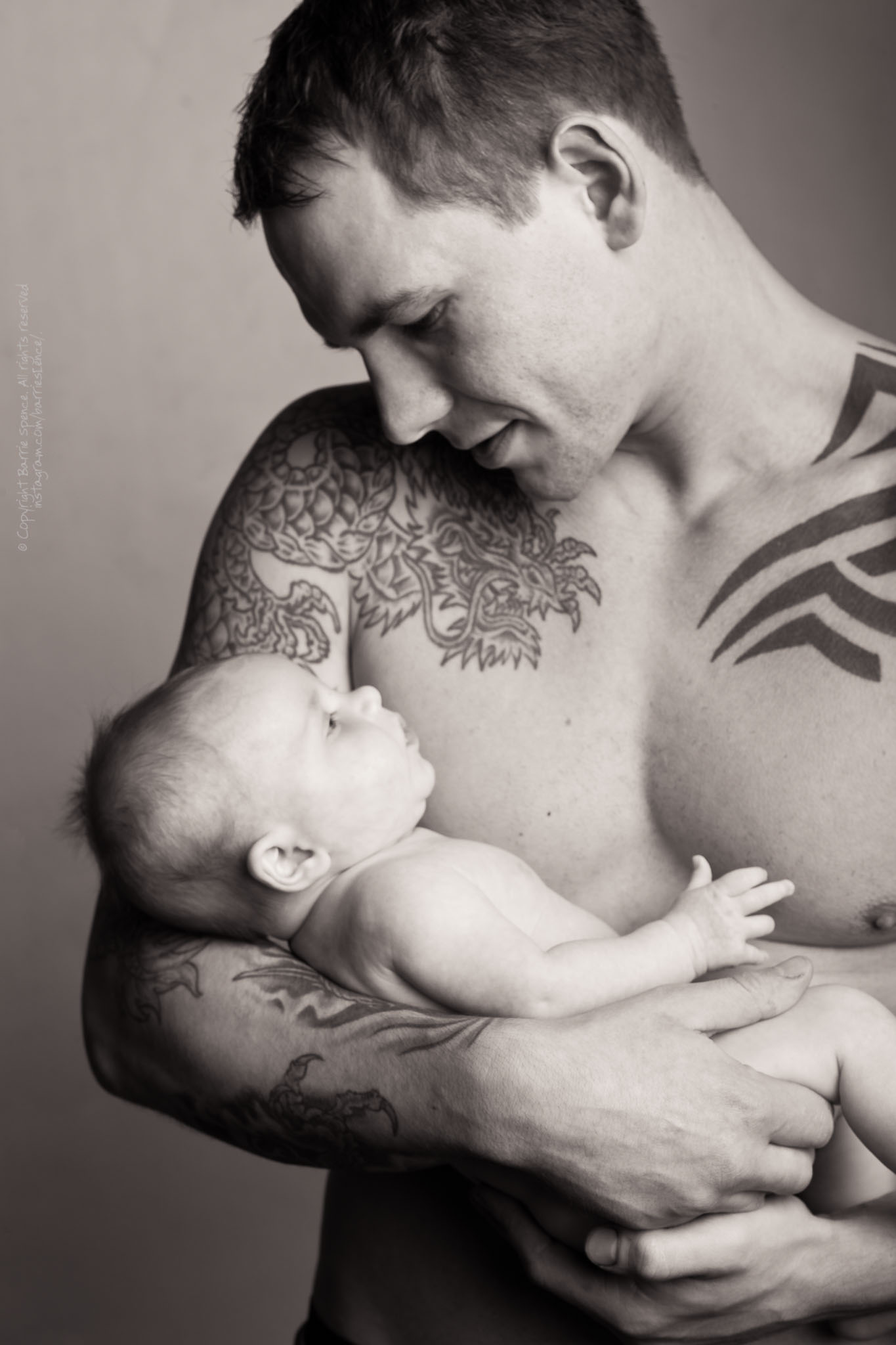 Steve with baby Andi Steve with baby Andi / © Copyright 2011 Barrie Spence. All rights reserved.